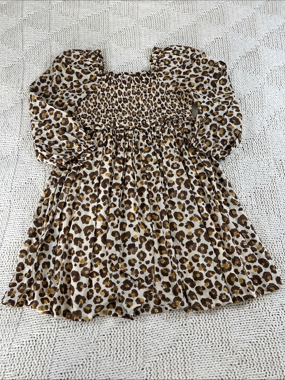 Crewcuts Girls' smocked puff-sleeve dress in voile
